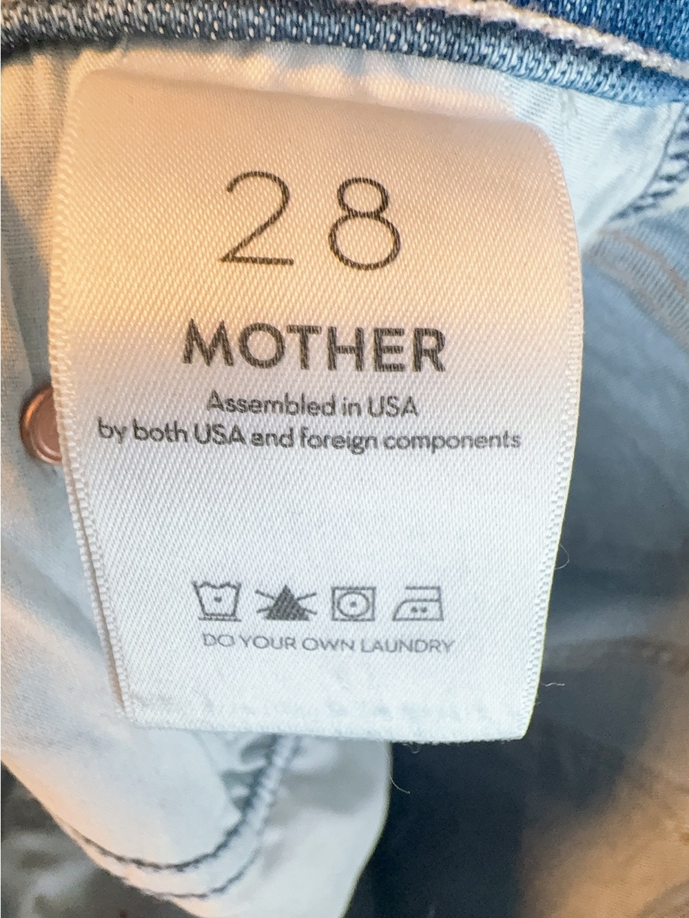 MOTHER Mid-Rise Light Blue Flare Jeans with Frayed Hem - Picture 9 of 11